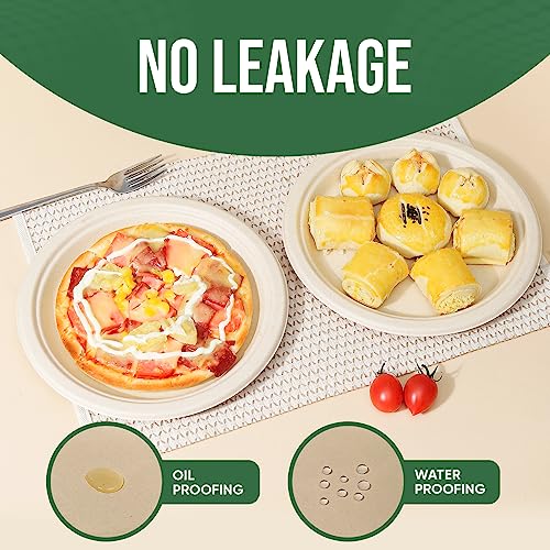 9 inch Paper Plate Heavy Duty Disposable (Brown / 9 IN)