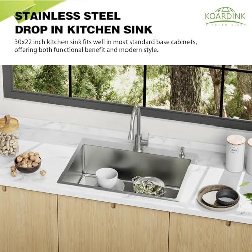 30x22In Drop In Kitchen Sink (30x22 Stainless)