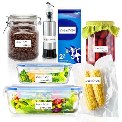 1200 Blank Removable Freezer Labels Water Oil Resistant with Perforation Line for Easy Distribution and Use (1200 Pcs - 1 "x 2")