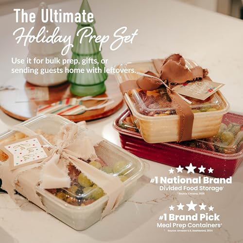 Prep 60 Piece Holiday Food Storage Set (Holiday Glitter Collection)