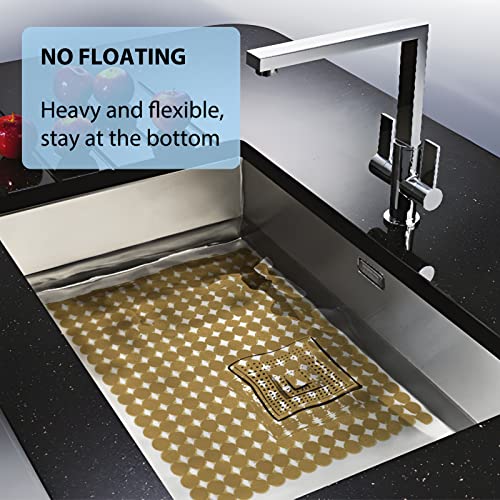 2Pack Adjustable Sink Protector Mats (Amber)