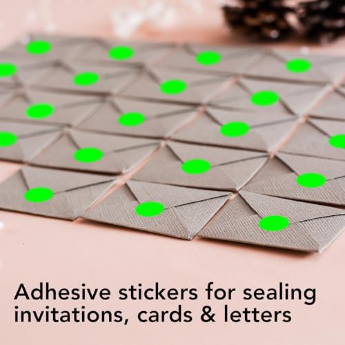 Neon Green Perforated Round Circle Dot Sticker 1 (Green - Neon / 0.5 Inch)