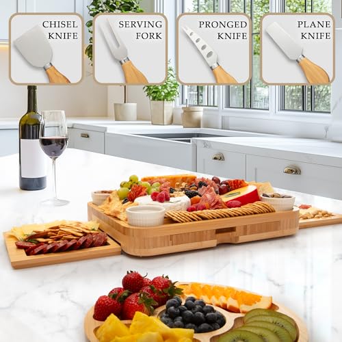 Zulay Charcuterie Board Set Extra Large (Luxe Set)