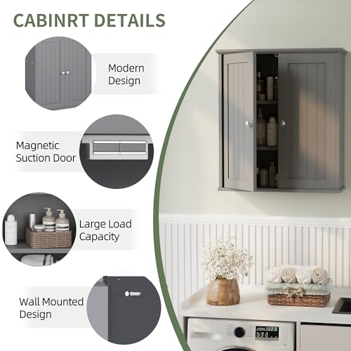 Bathroom Wall Cabinet (Grey)