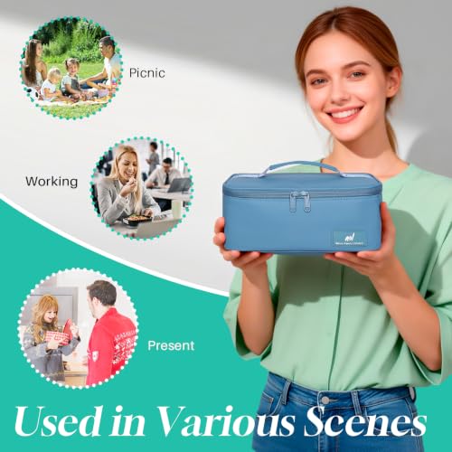 NOL Insulated Lunch Bag for Adults (Dusty blue / Small (4.5 Liters))