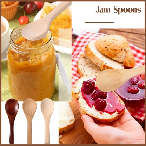 100 Pcs Small Wooden Spoons (Multiple Color)