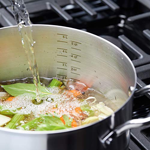 Stainless Steel Cookware Induction Pots and Pans Set (10 Piece Cookware Set)