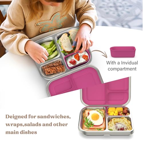 Stainless Steel Bento Box Kids (Pink)
