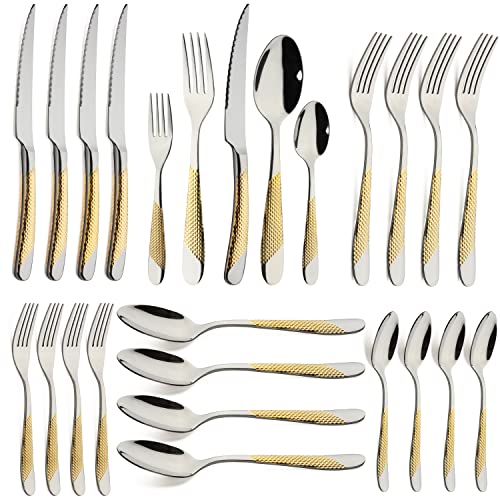Gold Silverware Set 20