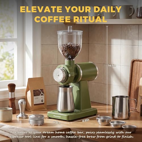 Electric Burr Coffee Grinder (Pea Green)