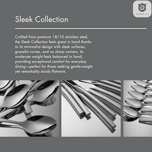 Modern Sleek Silverware Set (60-Piece)