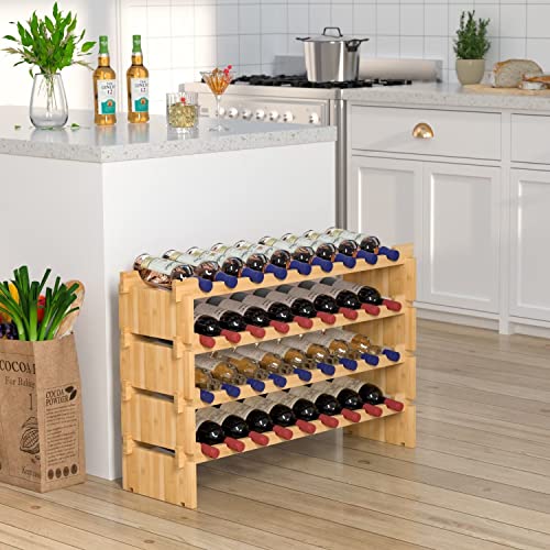 Wine Rack Freestanding Floor (Yellow)