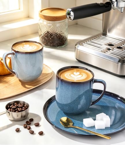Ceramic Coffee Mugs Set of 6 (reactive glaze-Mixing / set of 6)
