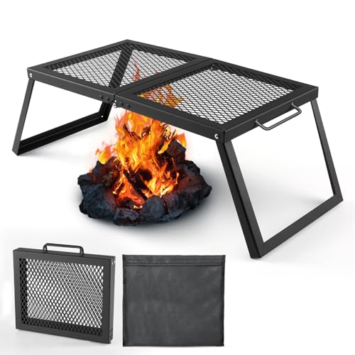 Portable Folding Charcoal Grills for Outdoor Cooking Bonfire BBQ (set1)