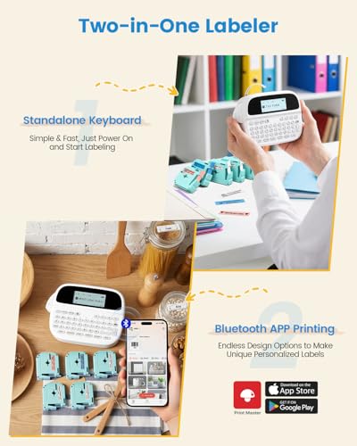 M950 Label Maker Machine with 5 Color Tapes Rechargeable Labeler (label maker with 5 tapes)