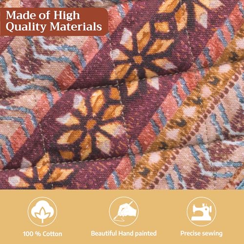 Pot Holders 100% Cotton Potholders (022 - Fair Isle / 8" x 8" (Pot Holder Pack of 2))