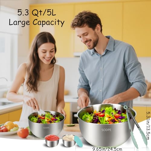 Stainless Steel Salad Spinner Large with 5 Blades Slicer (Green-accessory)