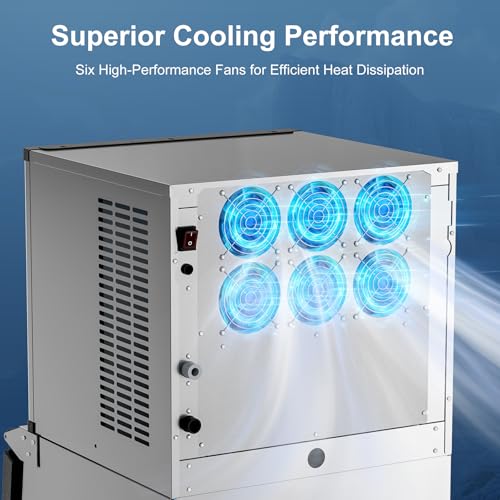 Commercial Ice Maker (Silver / 29"D x 22"W x 65"H)