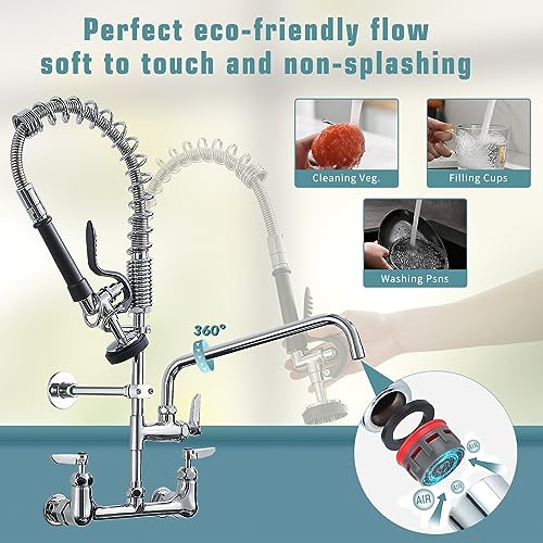Commercial Kitchen Faucet (Chrome)