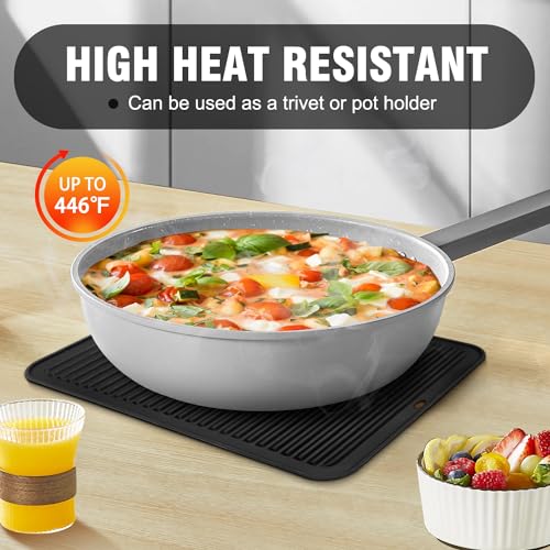 XXL Silicone Trivet 16 Inch and Trivets Mats 12 Inch (3 Count)