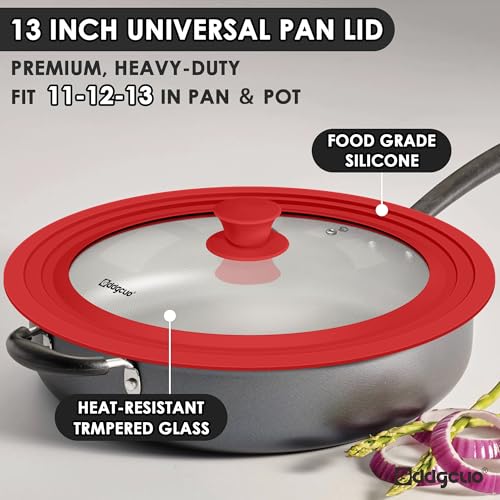 Universal Pan Lids (Red / 11''-12''-13'')