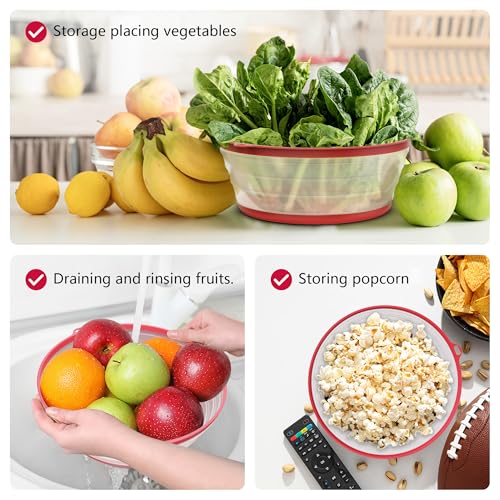 Microwave Splatter Cover Vented for Food with Hook Hole (Red / M(11"x3.26")-Pack of 1)