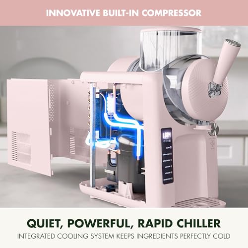 Frost Ice Cream Maker & Slushie Machine (4 Pint Ice Cream & Frozen Drink Maker / Strawberry Pink)