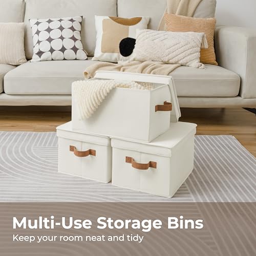 Closet Storage Bins (Ivory / Large)