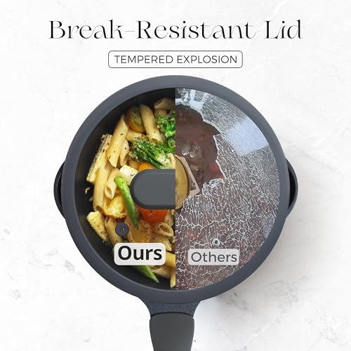 Nonstick Saucepan with Lid (2.7 Quarts / Black Sesame)