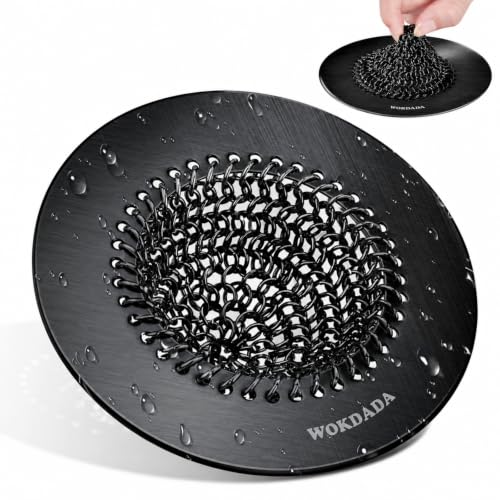 Reversible Kitchen Sink Drain Strainer (Black)