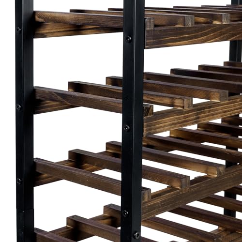 Wine Rack Freestanding Floor Stand (Solid Wood)