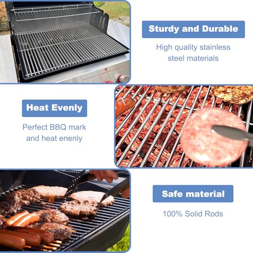 Stainless Steel Grill Grates with 66032 Flavorizer Bars for Weber Genesis II Grill Parts GS4