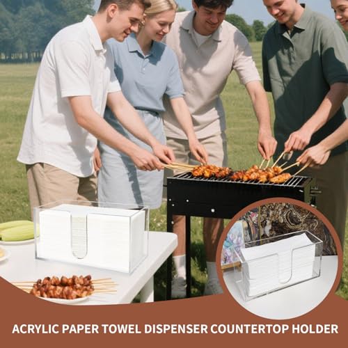 Acrylic Paper Towel Holder (Clear)