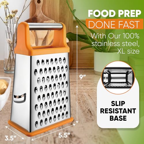 Stainless Steel XL Cheese Grater for Kitchen