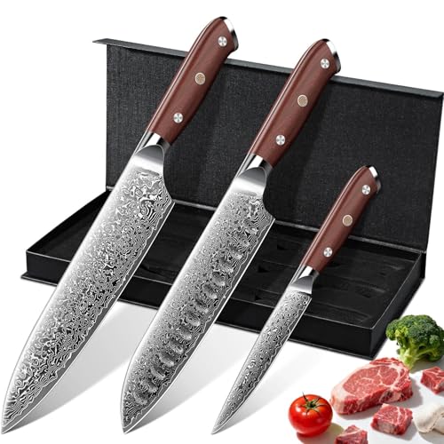 Damascus Knife Set (7.3 inch)