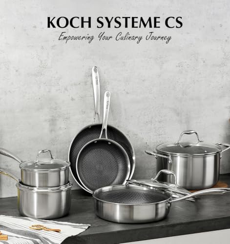 Triply Stainless Steel Cookware Set 14Pcs (Black / 14 Pcs)