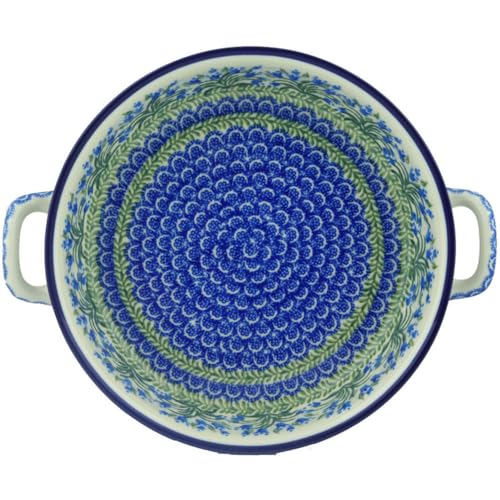 Round Baker with Handles 10 (Feathery Bluebells)