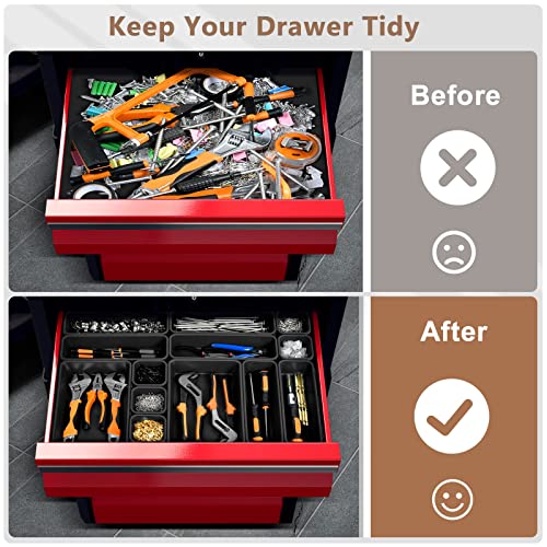 5 Size】 Tool Box Organizer Tray Divider Set (58pcs-5 Size)