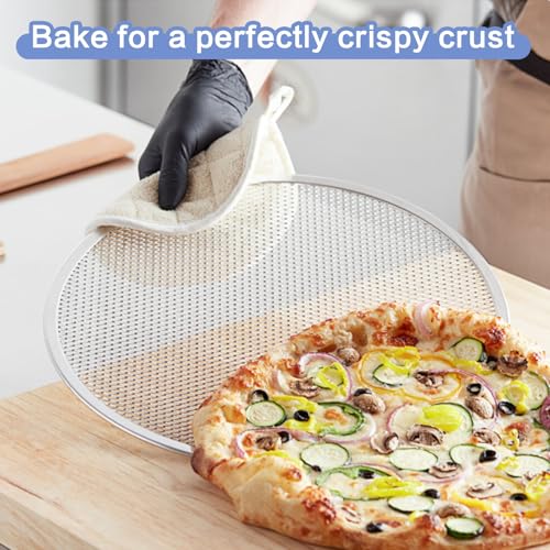 Pizza Screen 10 Inch 2 Pack Aluminum Pizza Pan Restaurant (10 inch Pizza Screen)
