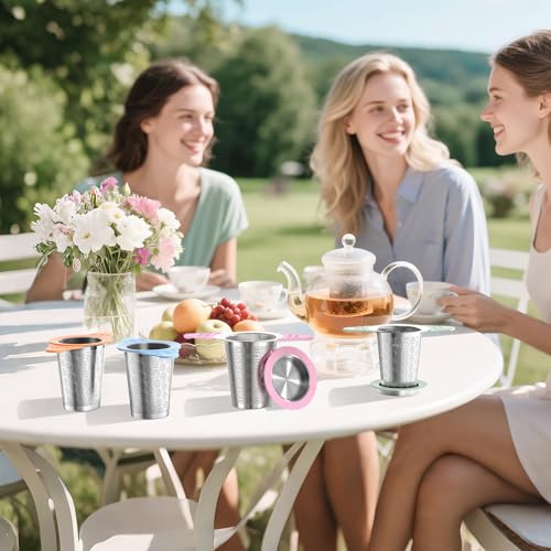 Tea Infuser for Loose Leaf Tea (4 Pack - Colorful)