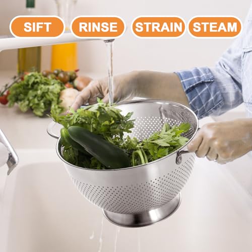 Stainless Steel Colander Set of 3 (1.5/3/5 QT)