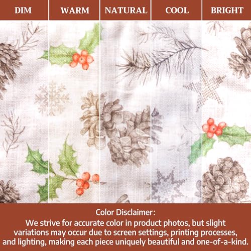 Double Oven Mitts 100% Cotton Double Oven Glove (115 - Christmas Dew / 7" x 35" (Double Oven Mitt))