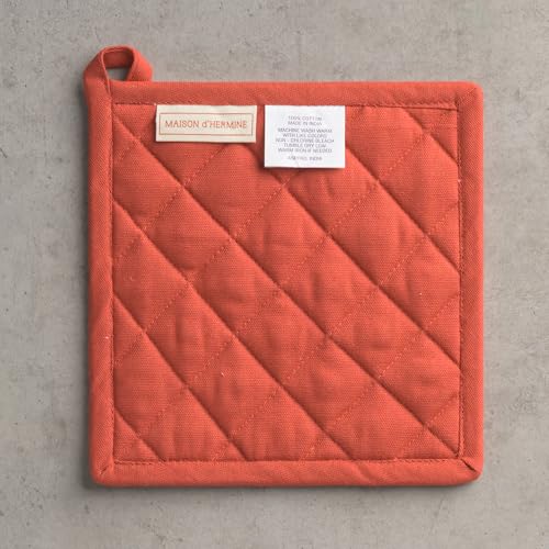 Pot Holders 100% Cotton Potholders (023 - Kashmir Paisley / 8" x 8" (Pot Holder Pack of 2))