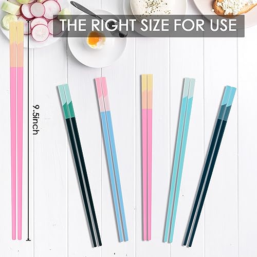 Chopsticks Reusable Dishwasher Safe (Pink+Light Blue)
