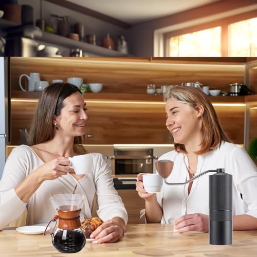Popsweet C38 Manual Coffee Grinder (Starlight silver)