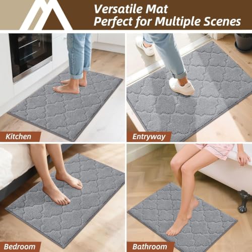 Kitchen Rugs Non Slip Washable 32"x48" (Grey / 32"X 48")