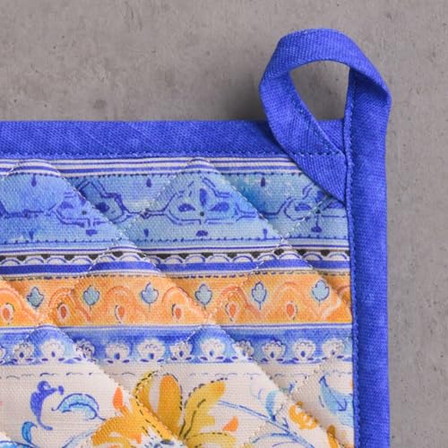 Pot Holders 100% Cotton Potholders (007 - Girassol / 8" x 8" (Pot Holder Pack of 1))