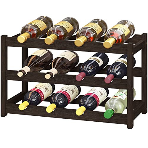 Bamboo Wine Rack Storage (3-tier-Mocha)