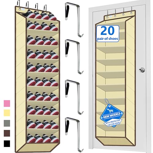 10 Tiers Shoe Organizer for Closet (Beige)