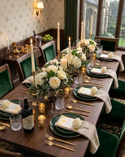 200PCS Green Plastic Plates (Green / 200 PCS)